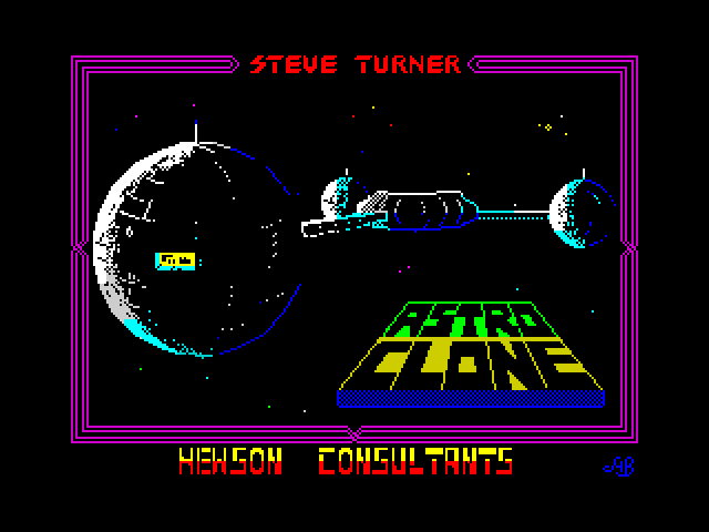 Astroclone title screen for ZX Spectrum